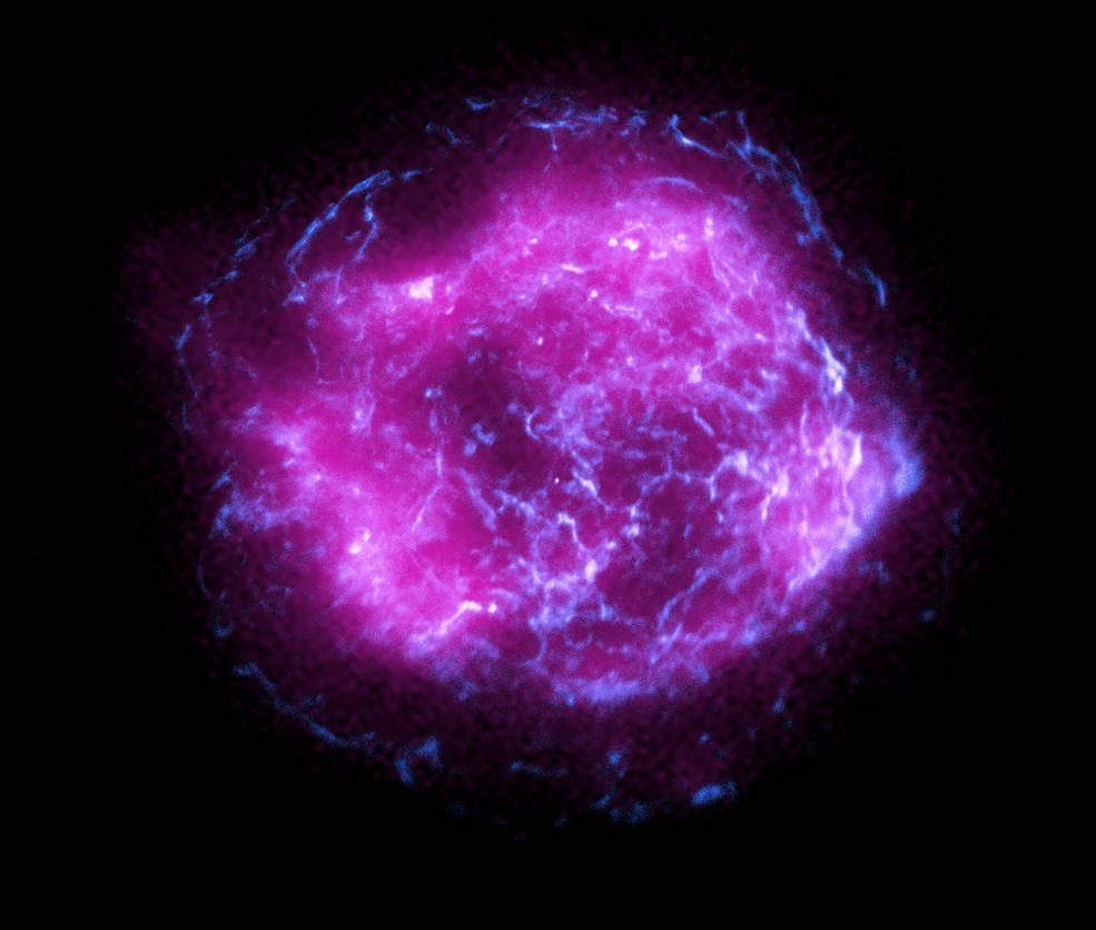 The first image from NASA's new IXPE X-ray telescope looks like a ball of purple lightning