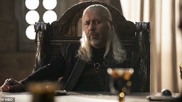 Cross-platform: House of the Dragon is set to release on HBO and HBO Max on August 21, while UK viewers can watch the series the next day on Sky Atlantic and NOW TV;  Paddy Considine as pictured King Viserys Targaryen