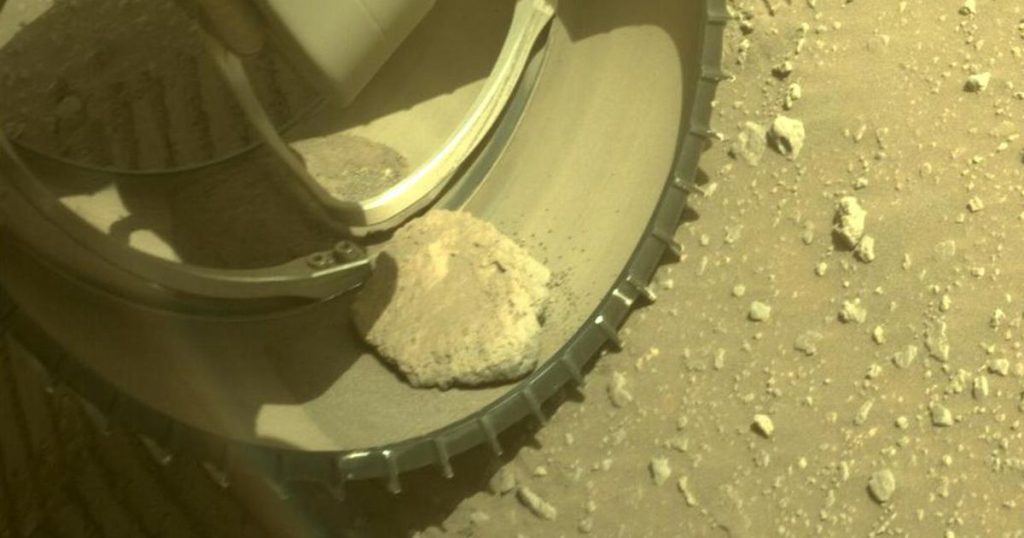 NASA's Perseverance Rover on Mars has a rocky ride in one of its wheels