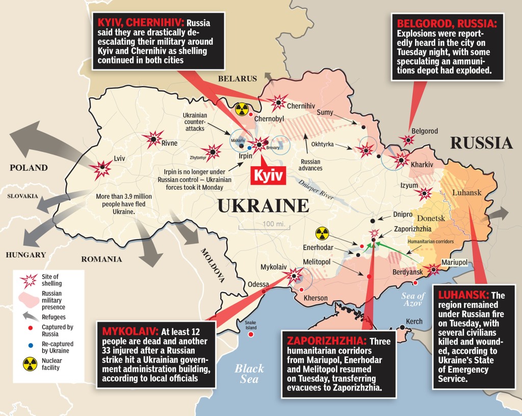 Ukraine russia map