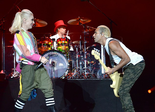Working relationship: Kanal joined No Doubt at the age of 16 in 1987 where he dated Ms. Stefani until 1994 and their breakup led to several breakaway songs including Don't Speak's biggest hit (the band was seen in September 2015)