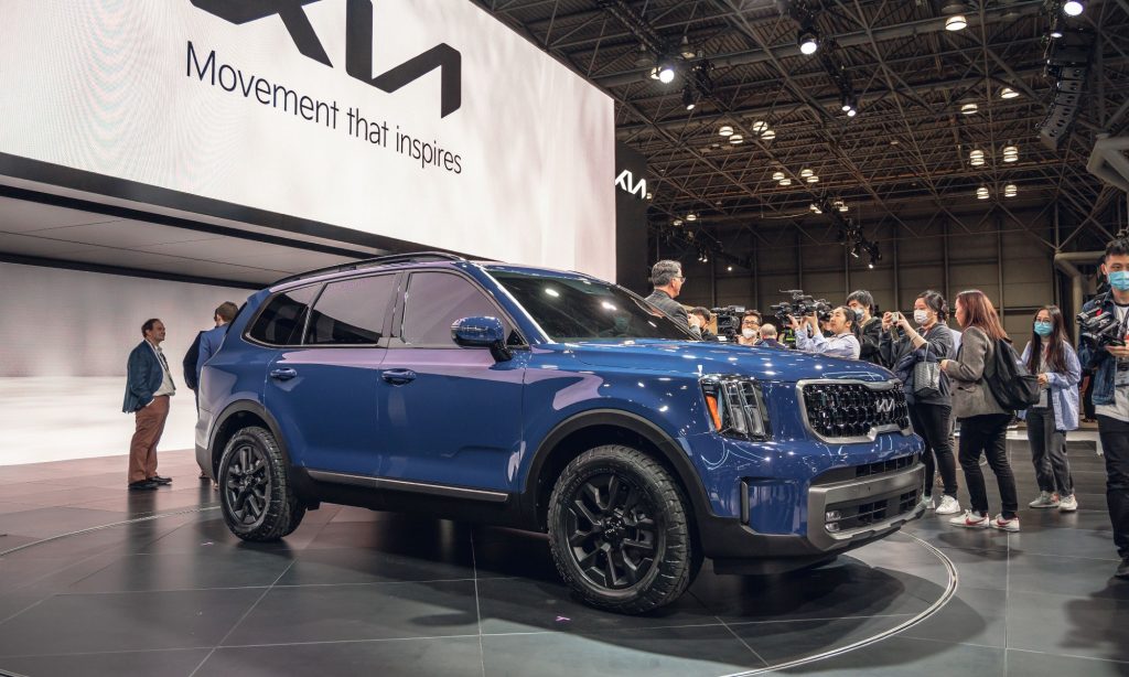 The 2023 Kia Telluride revealed at the New York Auto Show.  This SUV has some great new changes.