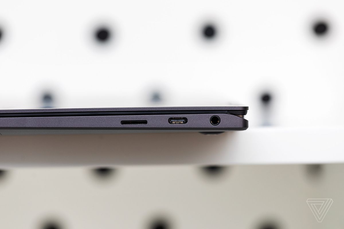 The ports are on the right side of the Samsung Galaxy Book2 Pro 360.