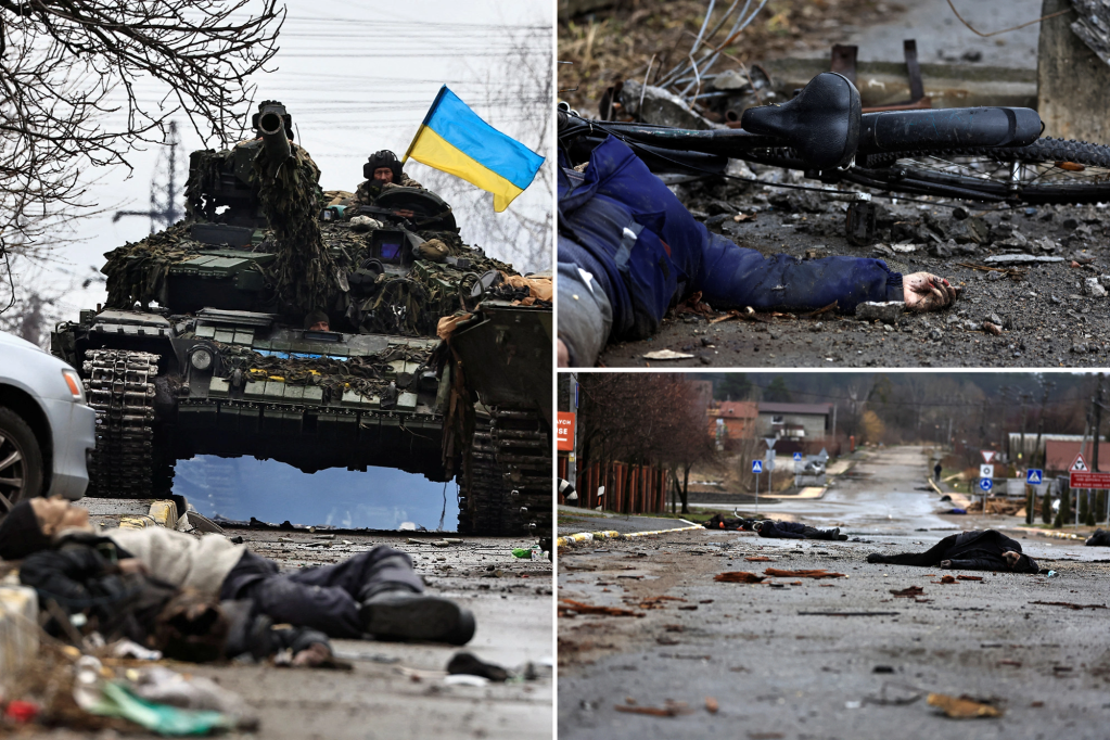 The mayor of a Ukrainian city said the bodies of civilians were "scattered"