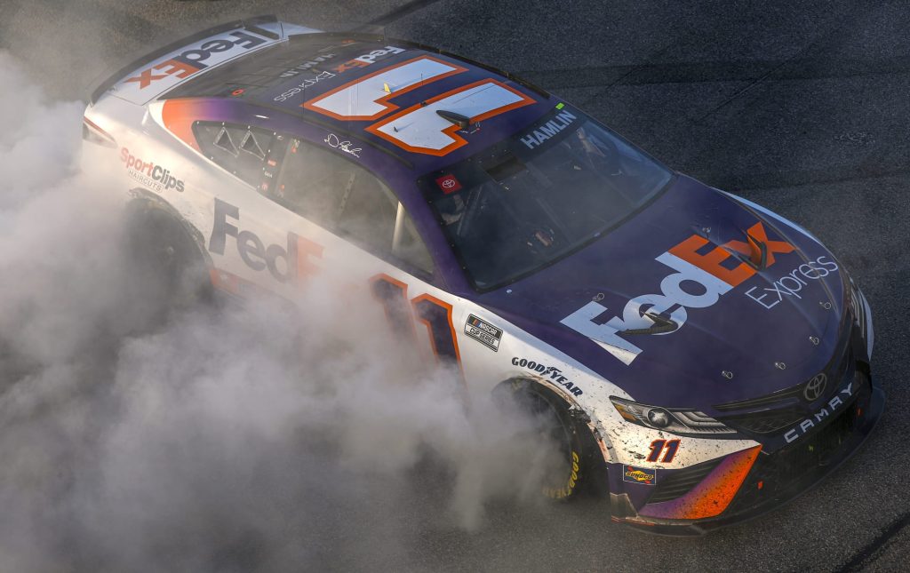 There's only one line Denny Hamlin doesn't finish