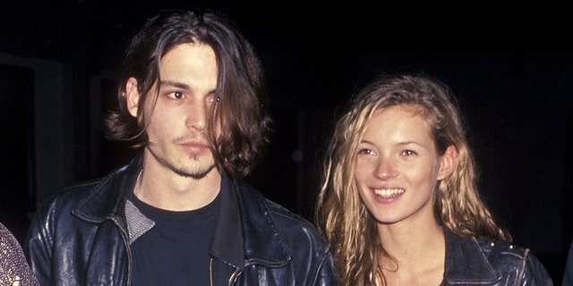 Johnny Depp and Kate Moss, dating in the 1990s.