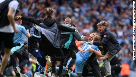Kevin De Bruyne is under attack by Manchester City fans after the club won the Premier League.