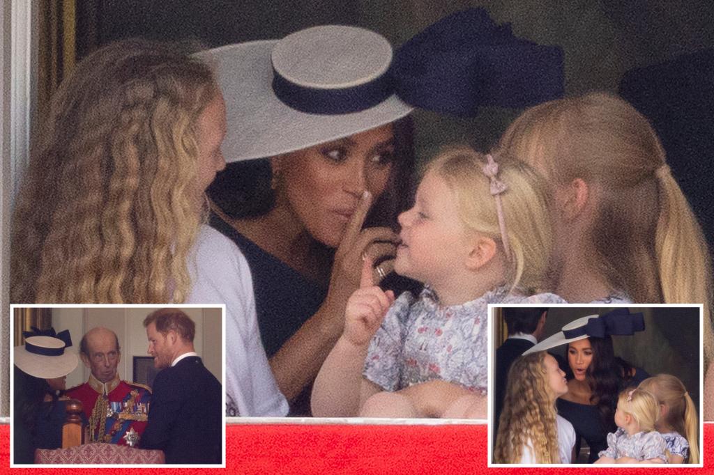 Meghan Markle caught silencing young royals at Queen's Jubilee with Prince Harry
