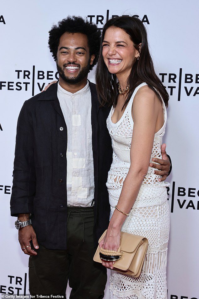 Most recent: Katie Holmes, 43, and Bobby Wootten III, 33, appeared affectionate while attending a wedding in Montauk, New York on Saturday.  The couple was snapped earlier this month at the Tribeca Film Festival for the premiere of her movie Alone Together