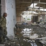 Ukrainian army leaves devastated city for fortified positions