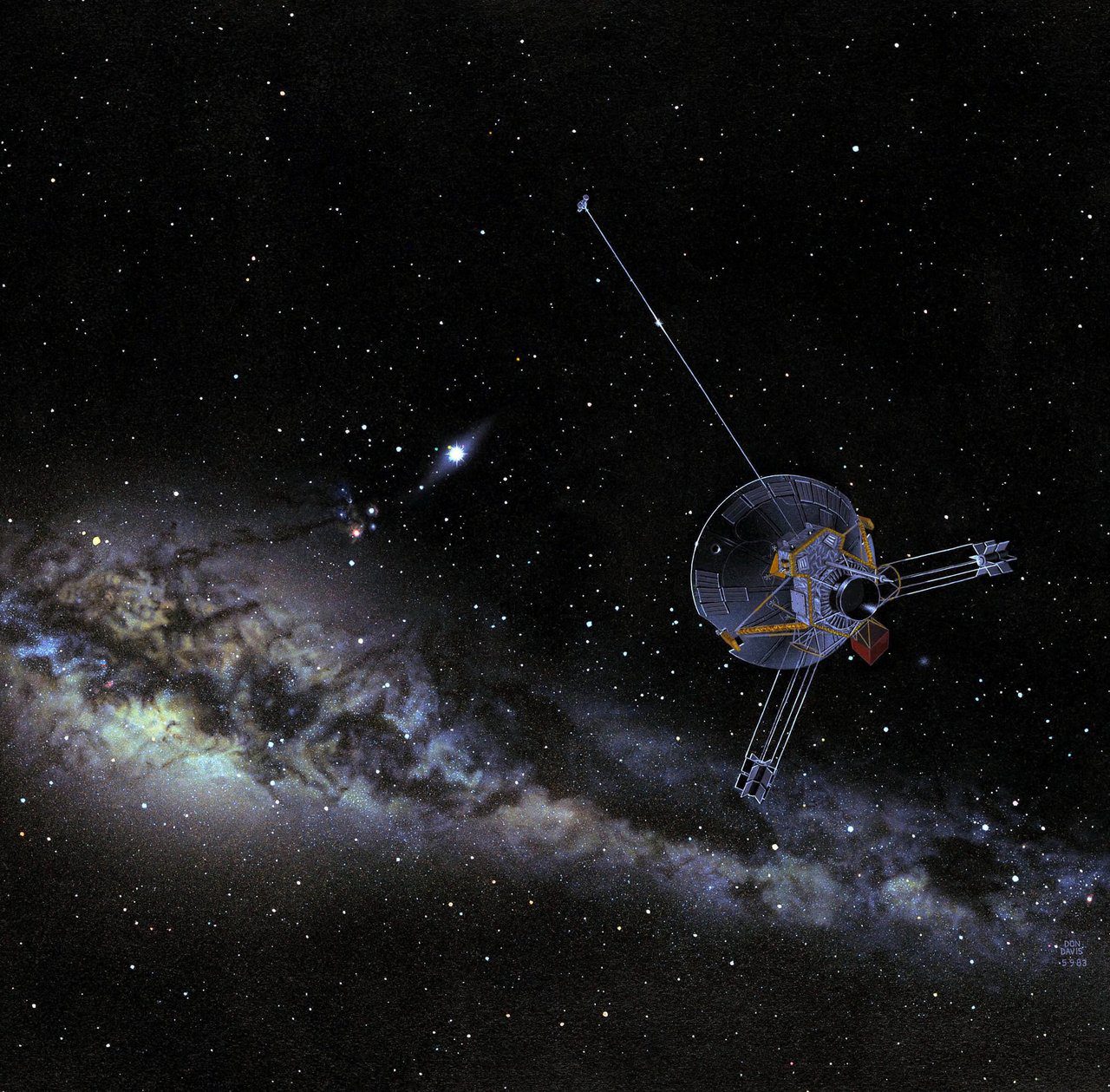 Illustration of the Pioneer 10 probe.
