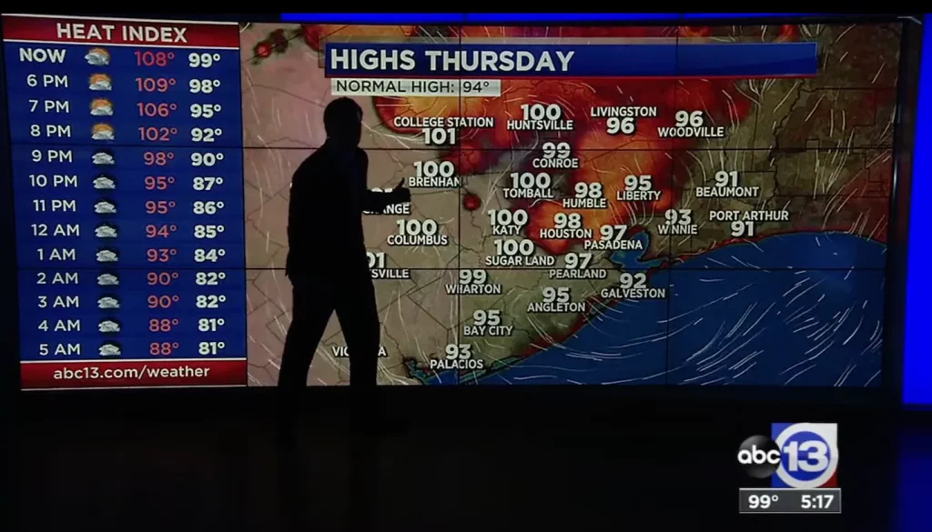 Energy flashes as a Texas meteorologist says a heat wave could cause an outage