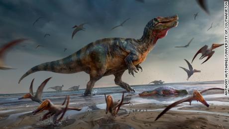 Scientists have discovered the remains of one of the largest predatory dinosaurs in Europe