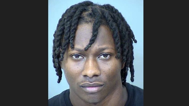 Marquise Brown's mug shot from a criminal speeding arrest on Aug. 3, 2022. (MCSO)....