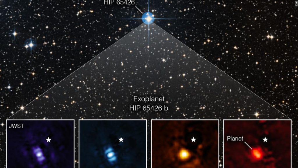 The James Webb Telescope takes a live image of the exoplanet HIP 65426 b