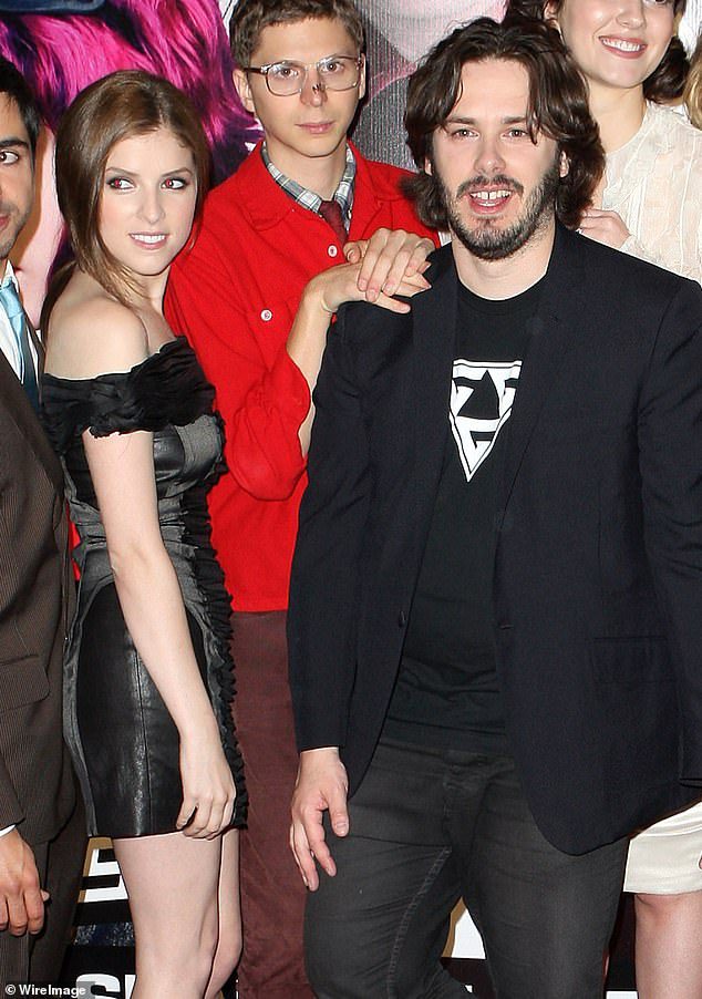 And she dated it: The star, left, with director Edgar Wright, right, in 2010;  She didn't mention the name of the guy who had a hard time with her but said it was recently