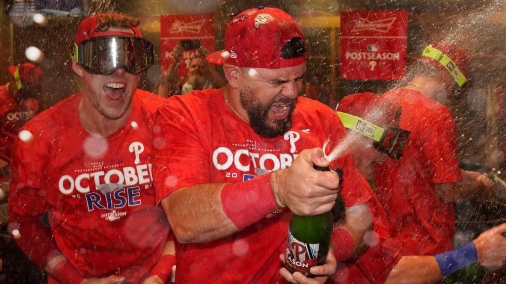 Confident Philadelphia Phillies win, claiming their first post-season berth in 11 years