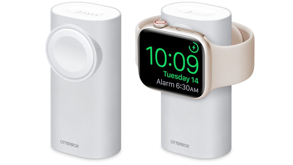 The Otterbox Power Bank turns your Apple Watch into a wireless alarm clock